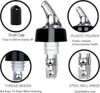 Automatic Measured Bottle Pourer-1 oz (about 30 mL) Set of 12,Pour Spouts for Liquor Bottles with Dust Caps,Measure Pourer Drinks Wine Cocktail Dispenser, Suitable for Home Kitchen Bar Shot Pourer