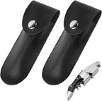 2Pcs Bottle Opener Leather Case, PU Professional Wine Opener Leather Bag Bartender Essentials Wine Tool for Bar Restaurant Home