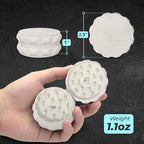 Kozo 2.5" Spice Grinder 2-Piece, Strong Grip By Kozo. (White)