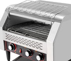 Commercial Stainless Steel Conveyor Toaster - 450 Slices/Hour, 2600W Heavy Duty, Double Heating Tubes for Home & Restaurants