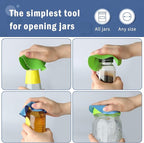Aixoom Rubber Jar Opener Pads Set of 4, Round Heat-insulated Non-Slip Gripper Pads for Jars, Kitchen Tool for Easy Opening (Circle and Square)