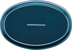 Rachael Ray Ceramics Bubble and Brown Oval Baker Set, 2-Piece, Marine Blue