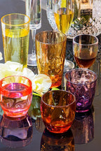 11oz Colored Drinking Glasses Set Acrylic Glassware for Kids Plastic Tumblers Cups Picnic Water Glasses Unbreakable Juice Drinkware for Camping Restaurant Beach BPA Free