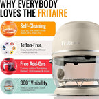 Non Toxic Air Fryer™ Pro | 9-in-1 Glass Air Fryer | Self-Cleaning | 5 Quart | Rotisserie and Tumbler | 400F Vortex For Even Cooking, BPA-Free Teflon Free, Recrisp, Roast, Bake, White