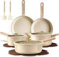 CAROTE 14Pcs Pots and Pans Set Non stick, Ceramic Cookware Set, Non-toxic Kitchen Cooking Set, PFAS and PFOA Free