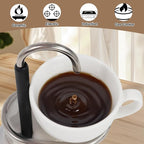 Uncoated 1 Cup Single Tube Moka Pot 304 Thickened Stainless Steel Mini Coffee Maker Stovetop Espresso Coffeemaker Italian Classic Style Brewing Greca Cafe Mocha for Camping Travel Home 90ml