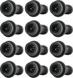 WOTOR Wine Stoppers Vacuum, Silicone Wine Saver & Preserver, Reusable Bottle Sealer, Keep Fresh (Black, 12 Pieces)