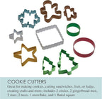 Chicago Metallic 12 Piece Holiday Baking Set, For Making Cookies, Cutting Sandwiches, Fruit, or Fudge, Creating Crafts and More