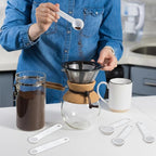 Frienda 20 Pieces White Plastic Measuring Cup Spoons for Kitchen Cooking Baking Dry and Liquid Ingredients