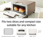 BALMUDA The Toaster | Steam Oven Toaster | Compact Size 14.1" W x 12.6" D x 8.2" H | 5 Cooking Modes: Sandwich Bread, Artisan Bread, Pizza & Pastry, Oven | Baking Pan Included | US Version | White