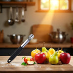 1Pc Black Stainless Steel Core Seed Remover Fruit Apple Pear Corer Easy Twist Kitchen Tool Fruit and Vegetable Corers
