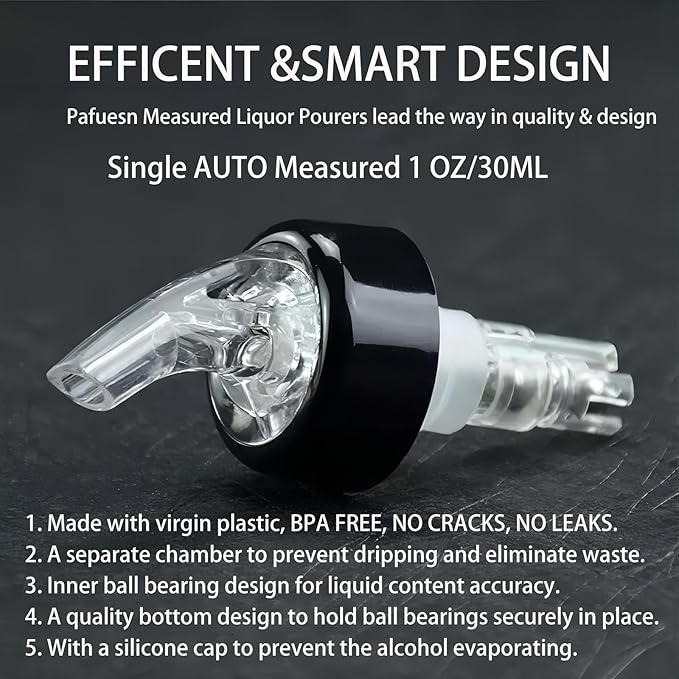 12 Pack Measured Liquor Pour Spout, Liquor Bottle Pourers, Measure Pour Spout for Liquor Bottles, Bottle Pourers for Alcohol, Shot Pourer Cocktail Liquor Dispenser Bar Bartending Tool -1oz/30ml