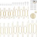 Bilillo 14 pcs Plate Hangers for The Wall, 4/6/8/10/12 Inch Invisible Plates Hangers, Stainless Steel Plate Wall Holders for Display Various Sizes with Hooks for Decorative
