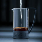 Bodum 34oz Brazil French Press Coffee Maker, High-Heat Borosilicate Glass, Red - Made in Portugal