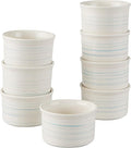 Pyrex (8-Piece, 6oz) Ceramic Ramekin Bakeware Set, Nonstick Souffle Oven Pans, Bakers, For Baking, Roasting, Steaming