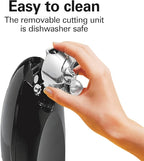 Hamilton Beach Electric Automatic Can Opener with Auto Shutoff,Knife Sharpener,Cord Storage,and SureCut Patented Technology,Extra Tall,Black,(Pack of 2)