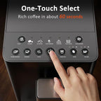 Kndko Automatic Espresso Machine, 20 Bar Coffee Maker with Grinder and Milk Frother Steam Wand, All-in-One Grind and Brew Coffee Maker, Auto Self-Cleaning, Cappuccino & Barista-Style