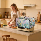 Watercolor Hummingbirds Daisy Print Toaster Oven Dust Cover, Heavy Duty Heat-resistant Microwave Oven Cover, Anti Fingerprint Air Fryer Covers((Medium-16.1 * 19.71 * 10 inches)