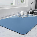 Ecotrim - Dish Drying Mat for Kitchen Counter | Coffee Bar Mat for Countertops | Heat Resistant Drainer Mat with Non-slip Rubber Backed | Hide Stain Kitchen Absorbent Draining Mat | Blue 18"x24"