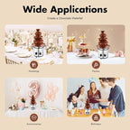Chocolate Fountain, 4 Tier Chocolate Fondue Fountain, Electric Chocolate Melting Fountain Machine, 60oz Nacho Cheese Fountain with Spiral Splash-Proof Design for Parties, Weddings, Events