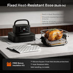 Glass Air Fryer Non Toxic, 6.3QT & 4.4QT Air Fryer with Dual Glass Baskets with Lids, 8-in-1 Portable Air Fryers Cristal, PFOA & PFAS-Free, Dishwasher Safe, Ideal Kitchen Gift