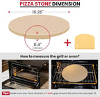 Unicook Round Pizza Stone 10.25 Inch, Small Bread Baking Stone for Oven Grill, Perfect Size for Baking Crisp Crust Personal Pizza, Bread, Cookies and More