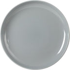 Gibson Home Rockaway 12 Piece Plates and Bowls Matte Outside/Shiny Inside Glaze Service for 4 Dinnerware Set - Blue - Dishwasher and Microwave Safe
