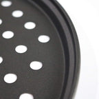 Handook Pizza Pan for Oven, Nonstick Pizza Pans, Carbon Steel Pizza Pan with Holes, Pizza Baking Pan for Oven Baking Supplies, for Home Baking Kitchen Oven Restaurant (12 Inch)