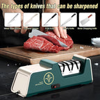 VIDOME Professional Electric Knife Sharpener with 100% Diamond Abrasives, 3-Stage Precision Angle Guides, Champagne Gold, for Kitchen Straight Edge and Ceramic Knives