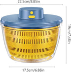 Vegetables Washer Dryer,4L Large Capacity Fruit Vegetable Strainer Spinner,USB Electric Salad Lettuce Spinner,Automatic Compact Salad Cleaner and Dryer for Home Kitchen(Blue)