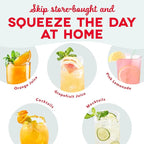 Dash Summer Sippers™ Lemonade Maker & Electric Citrus Juicer - Dissolves Sugar, Juices Over Ice - Lemon Squeezer Machine - Make Fresh Orange & Lemon Juice - Two 32oz Pitchers & Infuser Cylinders