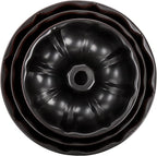 Tosnail Set of 3 Non-Stick Fluted Cake Pan, Tube Pan Round Cake Pan Steel Baking Pan Instant Pot Bakeware - 7", 8.5", 9.5", Red