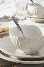 Lenox 899196 French Perle Groove 24-Piece Dinnerware Set, Service For 8