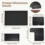 4-in-1 Silicone Coffee Mat Set for Ninja Luxe Cafe Espresso Machine ES601/ ES701,24×16"Coffee Bar Mat with Raised Edge+Top Mat+Espresso Tamper Mat,Anti-Slip Heat-Resistant Waterproof Coffee Accessorie