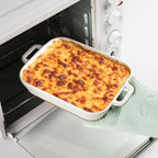 Sweejar Relief Casserole Dishes for Oven, Ceramic 9x13 Baking Pans Set for Cooking, Cake, Banquet and Daily Use, Rectangular Bakeware Set, Porcelain Baking Dish, Lasagna Pan Deep with Handles(Color Blocking)