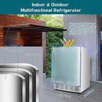 ORYMUSE 24" Outdoor Beverage Cooler Fridge - Undercounter Refrigerator, Stainless Steel Seamless Door - Holds 180 Cans, Powerful Cooling Compressor - Patio Kitchen, Commercial Use