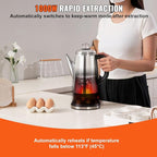 VEVOR 12-Cup Electric Percolator Coffee Pot, 304 Stainless Steel Body Coffee Percolator with Keep Warm Function & Heat-Resistant Handle, Classic Coffee Maker, Quick Brew & Easy-Pour Spout, Silver