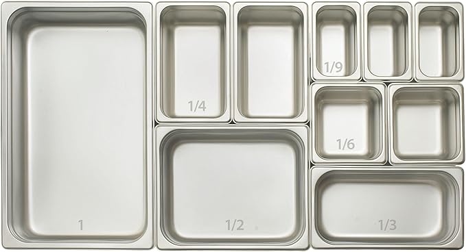 Winco 2 1/2-Inch Anti-Jamming Steam Pan, Full, 24-Gauge