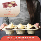 BAKE BOSS Confetti Silicone Jumbo Muffin Pan 6 Cup–Non-Stick Cupcake Pans for Baking, Heavy-Duty Large Silicone Muffin Pans for Baking, BPA-Free, Easy-Release, Oven & Dishwasher Safe