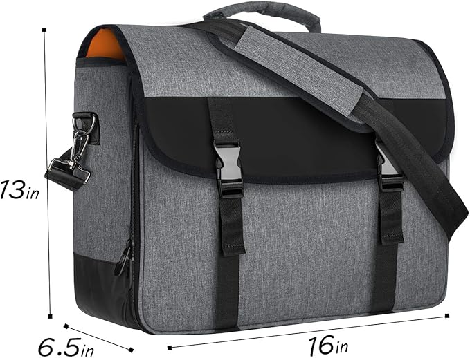 CURMIO Bartender Bag, Travel Bag for Bar Tools Set, Bartender Kits Storage with Padded Compartments for Wine Bottles, for Home Indoor Outdoor Patio Party, Gray (Bag ONLY)