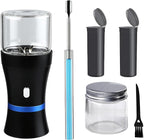 Spacenight Electric Grinder, USB-Rechargeable, Dual 1.7oz Glass Jars, Compact Design for Dry Ingredients