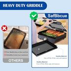 Griddle Plate for Ninja GR101 Sizzle Smokeless Indoor Grill, 14 inch Flat Top Grill Plate for Ninja Smokeless Sizzle GR100 Series Griddle Attachment Accessories, Non-stick GR101 Accessories