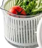 Vegetable Cleaning Bowl – Hand Crank Washer Device, Fruit Rinse Spinner Tool, Salad Washing Container for Kitchen Meal Prep Use | Smooth Mechanism Fast Drain Function Stable Base Structure