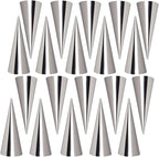 Joyeee 20Pcs Large Conical Cream Horn Molds, Stainless Steel, 5-inch