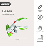 Zyliss Lock N' Lift Manual Can Opener with Lid Lifter Magnet - Heavy-Duty & Handheld Can Opener - Kitchen Gadget for Can Opener Safety - Manual Can Opener for Smooth Edge - Green