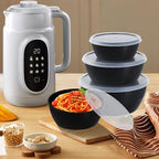 4-Piece Classic Plastic Prep Bowls with Lids, Nesting Plastic Small Mixing Bowl Set for Mixing, Baking, Prepping, Cooking and Serving Food, Microwave and Dishwasher Safe (Black)