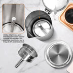 No Coating 12 Cup Thickened 304 Stainless Steel Moka Pot Stovetop Espresso Maker Italian Coffee Machine 600ml 20.3oz Suitable for Gas Induction Stovetop Greca Coffee Maker Percolator