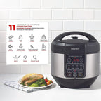 Starfrit Electric Pressure Cooker - 8L Capacity - Steam Tray, Measuring Cup & Spatula - 11 Preset Cooking Functions