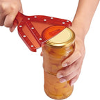 Uinxan Jar Opener for Weak Hand & Seniors with Arthritis,Easy Twist Off Bottle Caps,Patent | Unique Kitchen Gadgets,Handheld Lid Top Open for Elderly/Women/Men (Red)