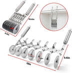 Juome 7 Wheel Pastry Cutter with Handle, Multi-Round Wheel Pasta Dough Cutter Roller Stainless Steel Pizza Slicer Accordion Pastry Knife Divider Tool